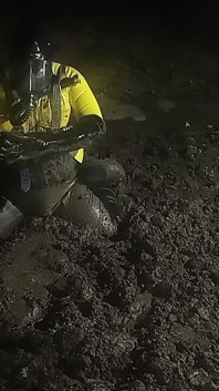 Latex High-vis Worker Drone Mud Fuck