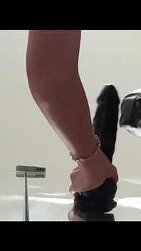 MILF Takes a Dildo in Her Mouth While Getting Fucked