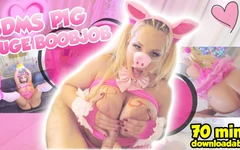 BDSM bondage enorma bröst bröstjob titjob gris kostym cosplay