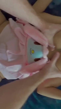 Mystery Girl Plays with 2 Pink Toys - Solo