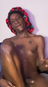 Une trans noire edging avec du beurre de karité