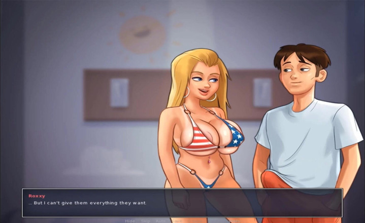 Hentai World: Summertime Saga - Massage Boobs on Beach My Girlfriend