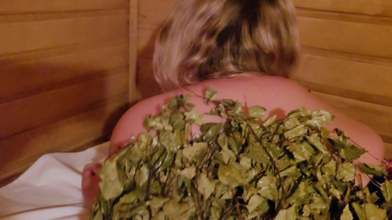 Peach Desert: Russian bathhouse - steamed a fat-ass blonde with a stiff broom