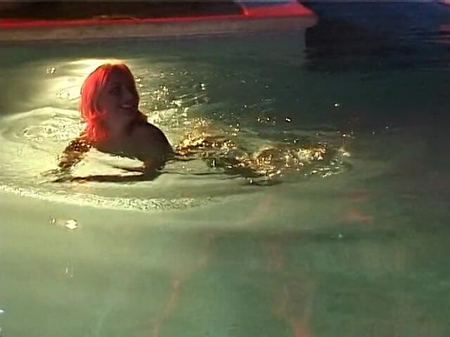 Naughty Girls: Two sexy lesbian chicks are swimming together in the swimming...