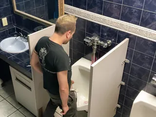 In the Men's Room at the Restaurant