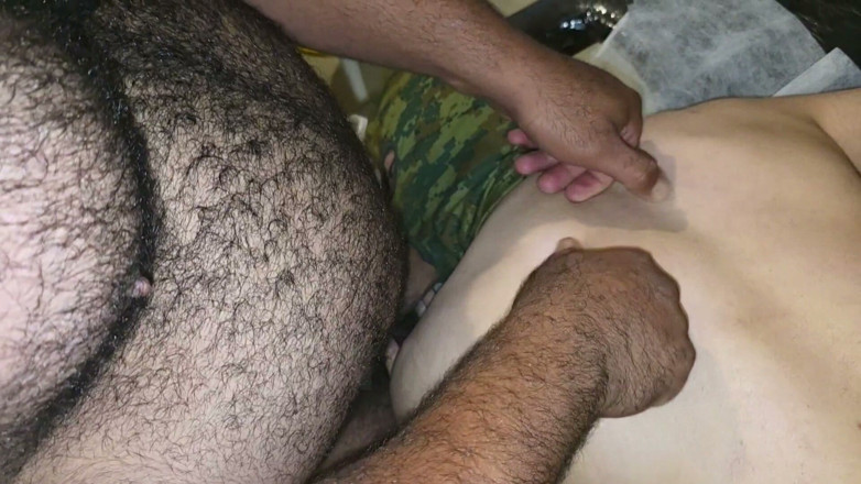 SultanMassage: Big Hairy Chubby Muhammad Dominates Small Twink - First Hardcore Session