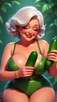 Animazione di cetriolo nonna