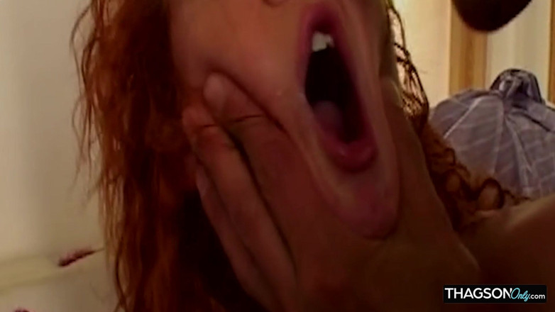THAGSON RETRO: BBC Deepthroat Gagging Drool Fest - Ahegao Slut Leaking Everywhere
