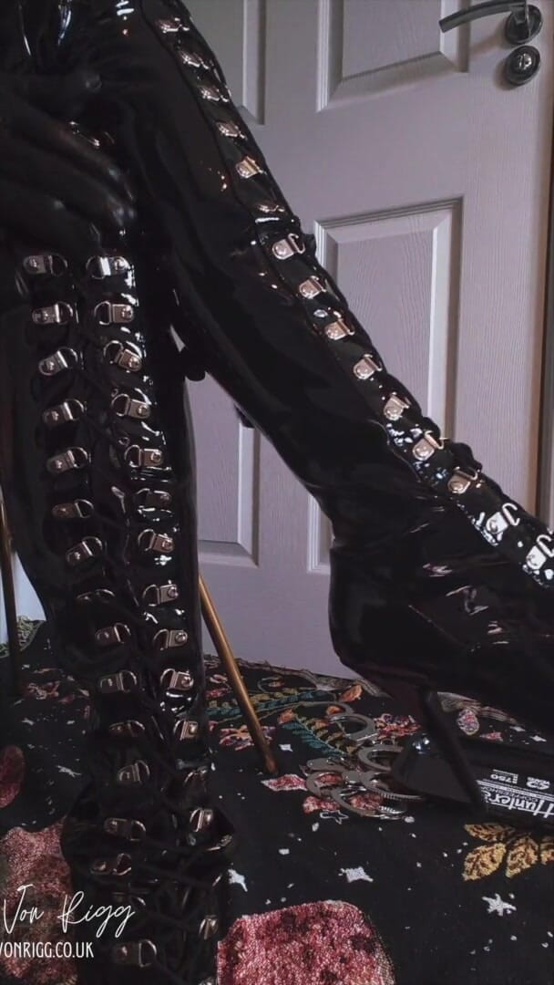 Diana Von Rigg: Bound for My Boots: Mistress Has you in steel kajdanki,...