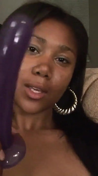 The first porn of a dark-skinned slut with small natural breasts and a brunette fucking with sex toys in her pussy