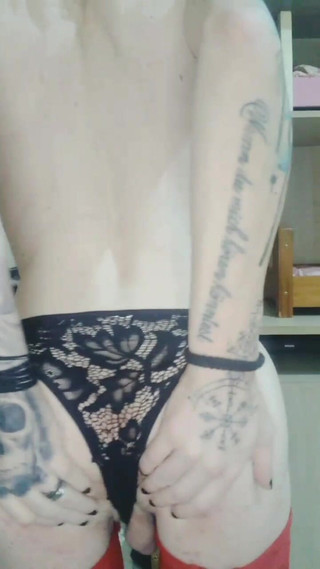 Sissy Aniya: Sissy Aniya - Naughty Trans Sticking Dildo do zadku