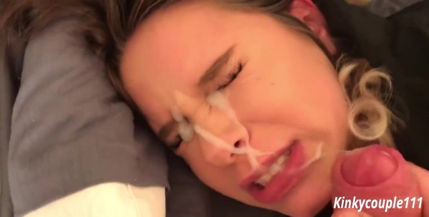 Samantha Flair: Gorgeous Teen Takes 3 Amazing Facials in a Row! Kinkycouple111