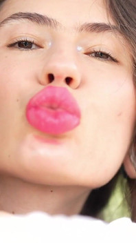 Naughty girl pink lipstick marks