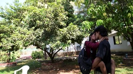 インドのホットカップルの二段学校とセックスのためのOyoの部屋に行くフルハードコアSanjanaポルノスターMMSリーク