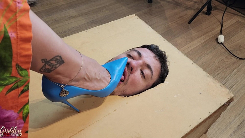 KiffaFeet: Loser Under the Face Box Is Ignored Worshipping Goddess Kiffa...