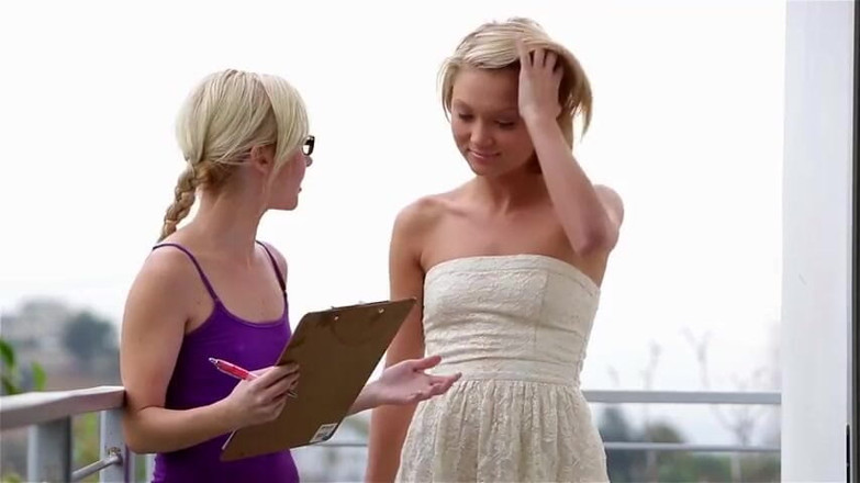 Lesbian Stories: Blonde teen is licking her gf's damp cunt