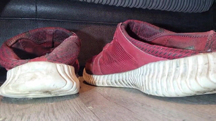 Simp to my ebony feet: my filthy old trainers