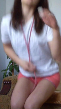Sexy Teen Weting Her Short Pants and Touching Her Pussy