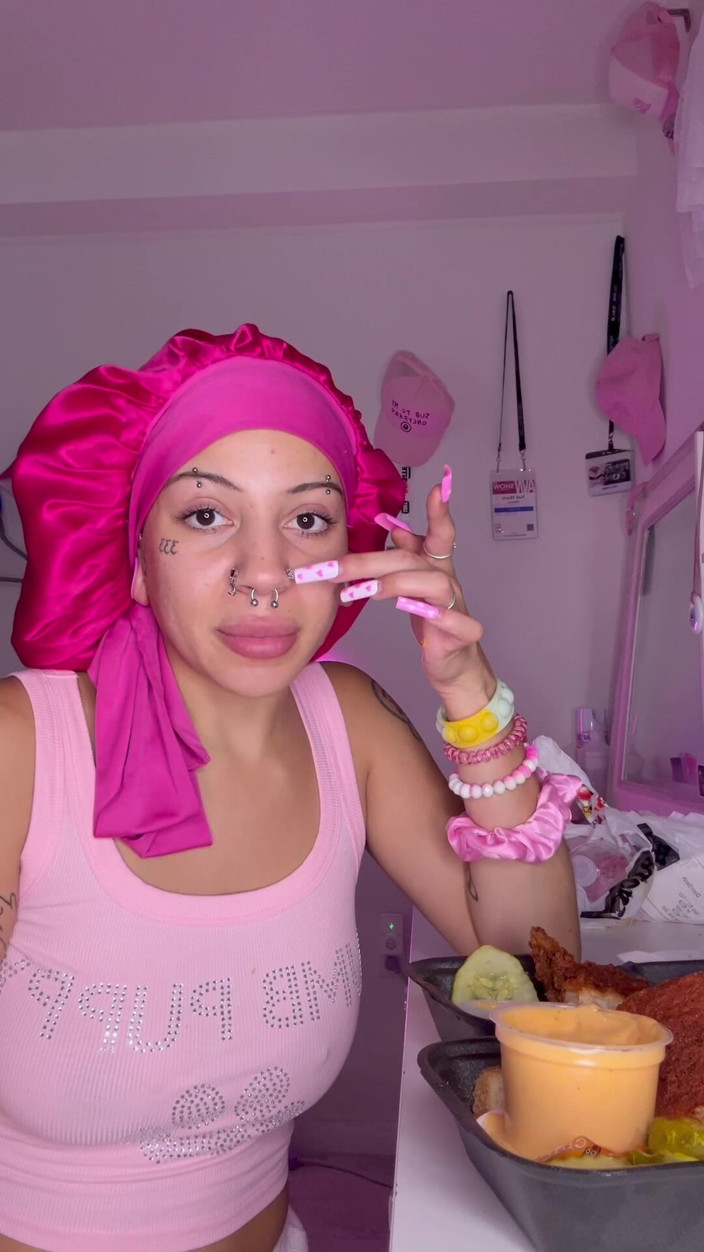 Nali Marie: Spicy Food Mukbang Overeating Facestuffing Petite Girl Eating Hot Food...