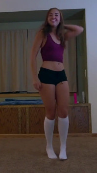 Girlfriend caught dancing for of, fucked hard