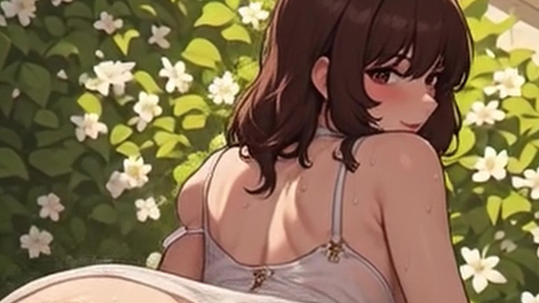 Aiwaifuloops: Waifu Garden Lady POV celé video - kalhotky stranou penetrace a...