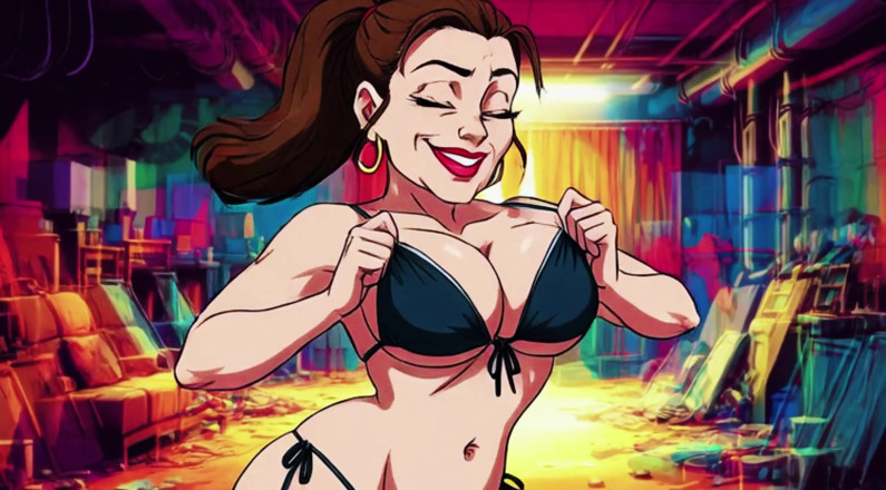 AI Porn: Busty MILFs Teasing in Bikinis