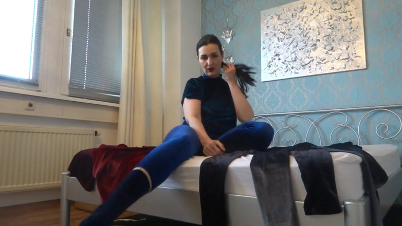 Lady Victoria Valente: Hot velvet stepmom gives you instructions cum horny