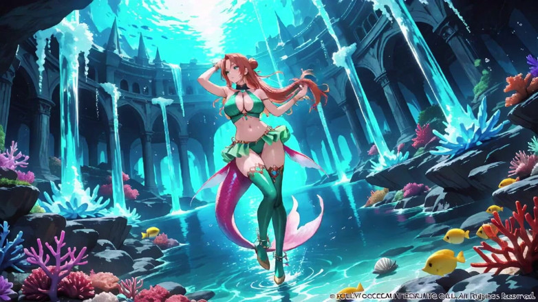 Tay Swift X: Red-haired Mermaid Princess's Private Tour in the Underwater Palace