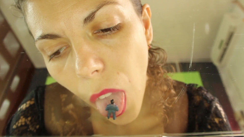 TheoryOfSex: Giantess Julia V Earth is eating tiny man