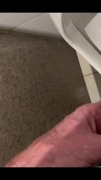 Free Punlic Urinal Piss by Request. Enjoy Seeing a Stepdaddy Piss in Public