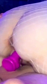 Thuck MILF in White Fishnets Dvp Creampie