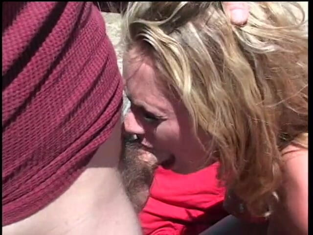 Outdoor Fucktivities: Male hiker finds blonde in a desert then fucks pussy
