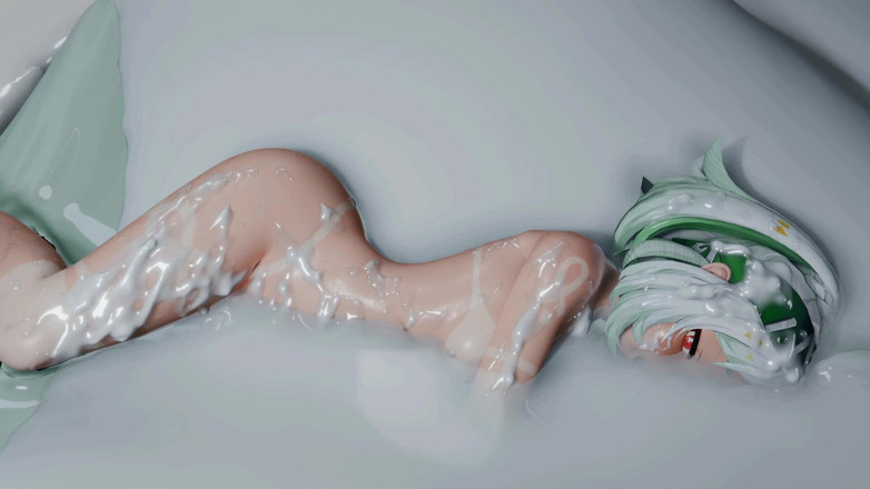 Smixix: Mualani Green Slime dvojitá penetrace a kouření creampie extra mrdka...