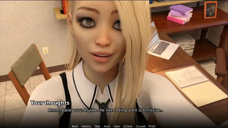 Visual Novels: WVM stars university parte 65 - sexo em estranho gabinete com loira...