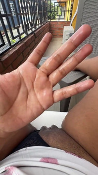 Fucking My Wet Pussy on My Neighbors' Balcony