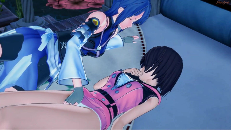 Hentai Smash: Aqua pociera cipkę Kiari, zanim na zmianę jedzą cipkę - Kingdom...