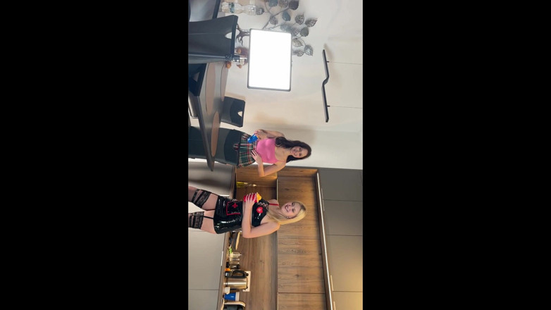 Short Skirt TV: Two Hot Sexy Beautiful College Girls Play Ping Pong Cup...