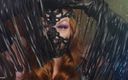 Arya Grander: Asmr - bonita Arya Grander em máscara de látex 3D com luvas...