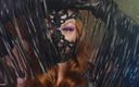 Arya Grander: ASMR la belle Arya Grander dans un masque en latex 3D...