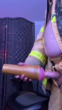 Firefighter Fleshlight Fun and Cum