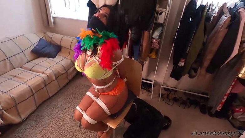 Latina Fetish: Latina Bound Tight and Gagged with Different Gags! While Wearing...