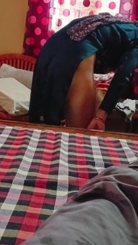Desi Housewife Changing Panty in From of Her Lover