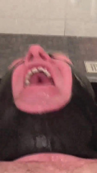 Golden Shower in Masked Face and Mouth