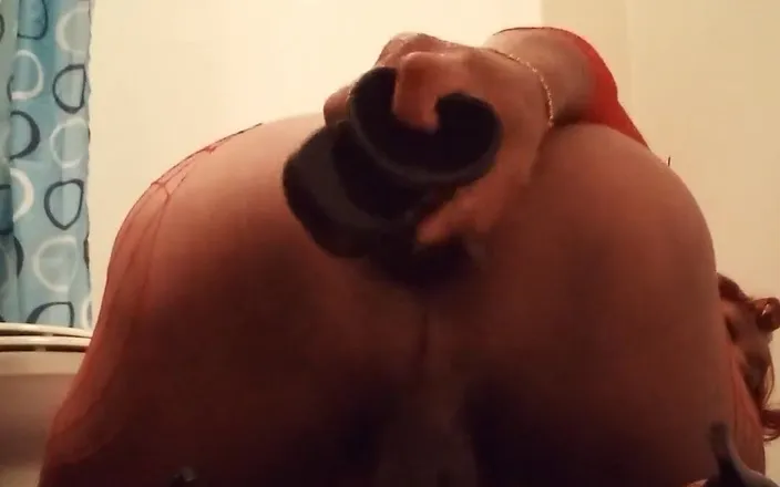Pharoah Zeus: 11inch Anal Dildo Sexy Crossdresser Transgender in Red