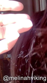 Brunette Hair Brushing