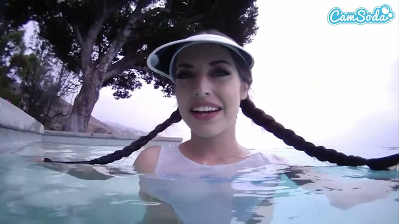CamSoda: Busty PAWG MILF Spencer Bradley Cums in the Pool While...