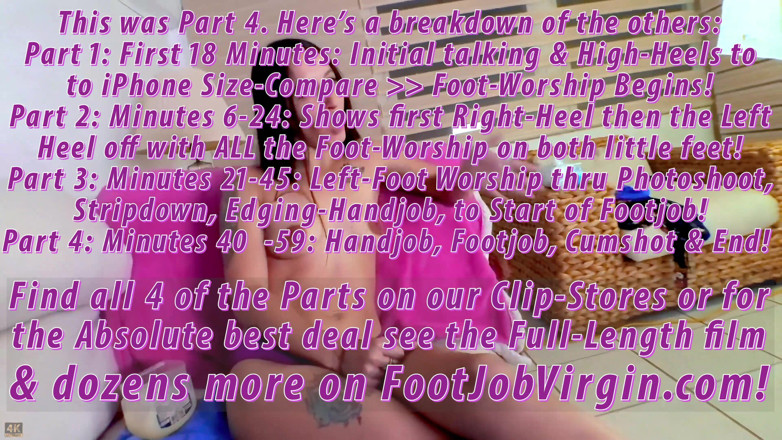 FootJobVirgin: Footjob &amp; Big-cumshot From Tiny Size 3 Feet Petite Kylie Rose Handjob &amp;...
