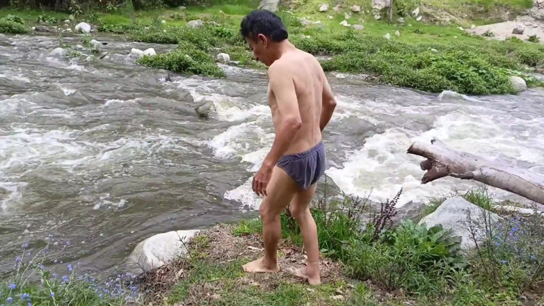 Lady: Fucking by the River Outdoors with My Busty Stepmother, They...