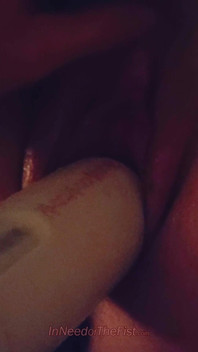 Left with the Hitachi Wand in My Pussy
