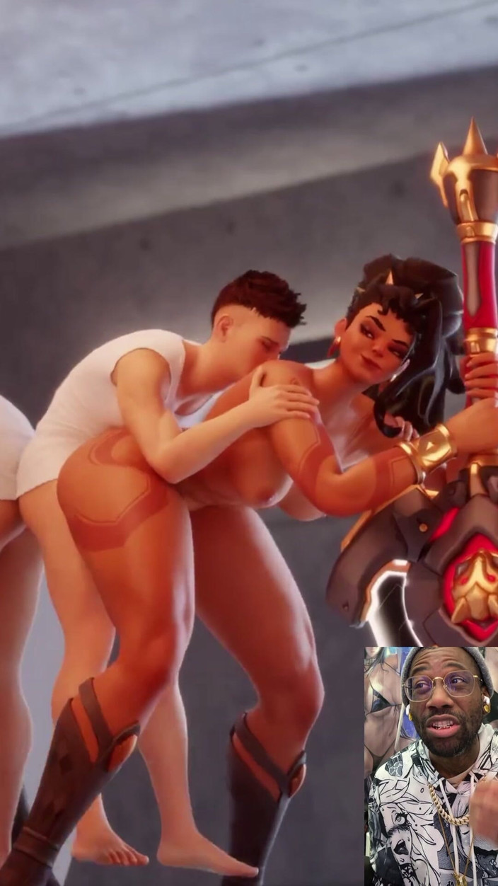 Good news media: Fofa demon waifu apoiando sua bunda em um pau gooner...